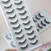 10 paires 3D Faux vison cils doux moelleux naturel longs faux cils bouclés cils gros cils faux cils ensembles