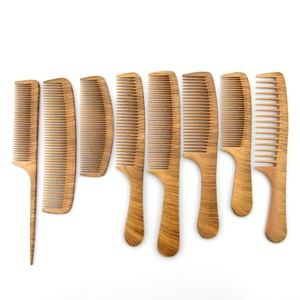 Peines de madera antiestáticos para desenredar, peines de peluquero de salón profesional - Product Image 1