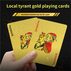 Cartes de <span class=keywords><strong>poker</strong></span> en feuille d'or de haute qualité, personnalisables, flexibles, résistantes aux déchirures, réutilisables, en plastique PET, respectueuses de l'environnement - Product Image 3