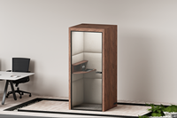Cabine téléphonique individuelle moderne avec structure métallique pour l'intimité acoustique en intérieur dans les immeubles de bureaux et les entrepôts