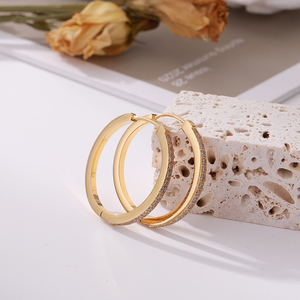 Ins personnalisé étanche plaqué or ensemble de bijoux pour femmes en acier inoxydable boucles d'oreilles or étanche - Product Image 2