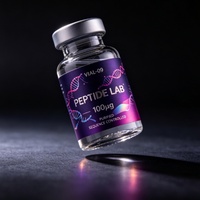 Étiquettes de flacons autocollantes imperméables de haute qualité avec boîte en papier personnalisée pour l'étiquetage des peptides et l'emballage de la recherche en laboratoire