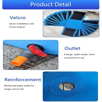 Bassin à poissons en toile de jardin mobile portable d'extérieur, bassin à poissons en PVC pliable hors sol pour l'intérieur