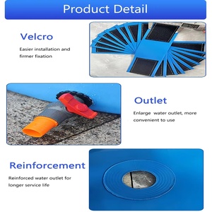 Bassin à poissons en toile de jardin mobile portable d'extérieur, bassin à poissons en PVC pliable hors sol pour l'intérieur - Product Image 6