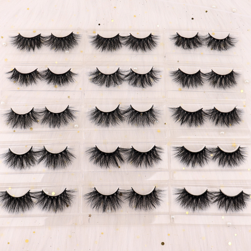 OEM Bonne Forme 3D Vison Cils Pleine Bande Cils 25mm faux cils