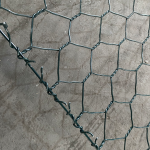 Hot Dip galvanis plastik PVC dilapisi heksagonal jala diperkuat keranjang Gabion batu tenunan kawat jala jala Netting kontrol banjir - Product Image 1