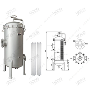 Boîtier de filtre multi-cartouches à grand débit en acier inoxydable <span class=keywords><strong>304</strong></span>/316L, sur mesure pour le traitement de l'eau, fournisseur de filtres à haut débit à prix abordable, 40 pouces - Product Image 1