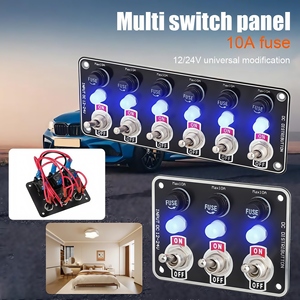 <span class=keywords><strong>3</strong></span> <span class=keywords><strong>Way</strong></span> Toggle <span class=keywords><strong>Switch</strong></span> Panel com Fuse & Light, 12V/24V Multi-<span class=keywords><strong>Switch</strong></span> Power Control, Painel impermeável do interruptor do barco para o caminhão do carro RV - Product Image 6