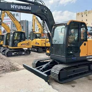 Excavatrice d'occasion Hyundai HX80 8 tonnes en excellent état, prix bas, durabilité longue durée, avec moteur et boîte de vitesses - Product Image 4