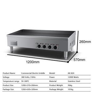 <span class=keywords><strong>Plancha</strong></span> électrique de cuisine 380V 48 pouces à bon prix, machine à griller de comptoir pour hamburgers, crêpes et galettes - Product Image 6