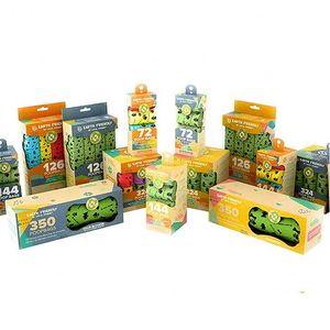 Sacs à déjections canines biodégradables verts parfumés, sans plastique, 20 microns, sans noyau, vente en gros du fabricant - Product Image 2