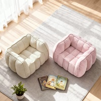 Canapé paresseux pour enfants en forme de citrouille, siège tatami individuel doux, petit fauteuil portable pour la maison, la chambre et la salle de jeux