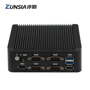 Zunsia Intel <span class=keywords><strong>J4105</strong></span> J4125 DDR4 Linux X86 Cloud Terminal Client mince PC VGA 6COM RS232 double routeur Lan sans ventilateur Mini PC industriel - Product Image 5