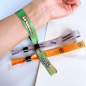 <span class=keywords><strong>Pulseras</strong></span> de Tela Personalizadas para Eventos, Festivales y Fiestas, de Un Solo Uso, con Logotipo de Marca, Impresión de Texto, <span class=keywords><strong>Pulseras</strong></span> de Tela para Parejas - Product Image 6