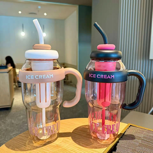 Nouvelle gourde d'été grande capacité 2000 ml, à boire directement, <span class=keywords><strong>avec</strong></span> pailles et design mignon, idéale <span class=keywords><strong>pour</strong></span> les sorties en plein air - Product Image 4