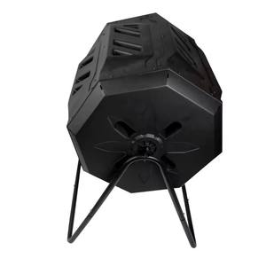 43 Gallon Black Door Outdoor Tumbling Composter Dual <strong>Rotating</strong> Batch <strong>Compost</strong> <strong>Bin</strong> - Product Image 6