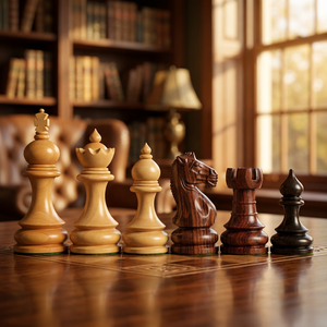 Taj Luxurious Custom <b>Wooden</b> <b>Chess</b> <b>Set</b> with Handmade Pieces and <b>Chess</b> Board for Playing - Product Image 1