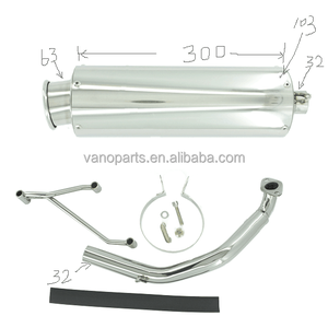 Pot d'échappement pour <span class=keywords><strong>moto</strong></span> WANOU GY6 50CC 125CC 150CC, kit <span class=keywords><strong>de</strong></span> pot d'échappement pour <span class=keywords><strong>moto</strong></span> - Product Image 3