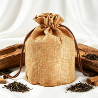 Sachets de thé réutilisables en chanvre naturel avec cordon de serrage, pochettes à café en jute avec cordon perlé pour emballage alimentaire en toile de jute avec logo personnalisé – Vente en gros