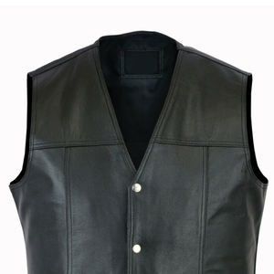 Gilet en cuir pour homme au design unique, léger, respirant, confortable, avec étiquette privée personnalisée - Product Image 4