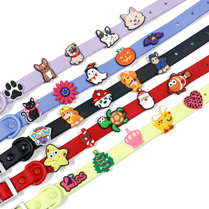 Ошейник для собак с милым мультяшным дизайном, водонепроницаемый, рождественские украшения, множество вариантов выбора, ошейники из ПВХ - Product Image 4