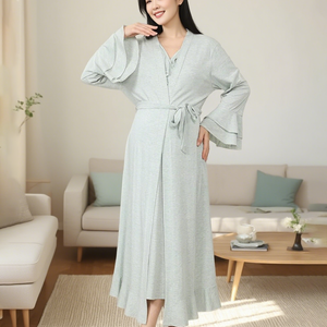HUOYOUNG Custom Loungewear donna Set 2 pezzi stampa maternità canotta camicia pigiama Set abiti premaman abiti donna - Product Image 2