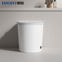 WC intelligent moderne au design nouveau, à poser au sol, monobloc en céramique, avec chasse d'eau en S allongée, siège chauffant automatique et télécommande