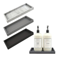 Bandeja de Almacenamiento Multifuncional de Silicona de Grado Alimenticio, Impermeable, Fácil de Limpiar, Bandeja de Almacenamiento de Cosméticos para Escritorio