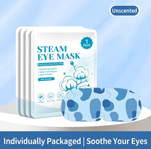 Masque oculaire auto-<span class=keywords><strong>chauffant</strong></span> à la vapeur, patchs chauffants, masque de sommeil 30 min pour soulager les yeux secs, jetable, lavande, camomille, OEM personnalisé - Product Image 3
