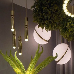 โคมไฟเพดานทองเหลืองแบบหัวเดียว สไตล์นอร์ดิกมินิมอล ดีไซน์สร้างสรรค์ไม่ซ้ำใคร สำหรับโรงแรม ห้องนอน ห้องทำงาน เคาน์เตอร์บาร์ - Product Image 4