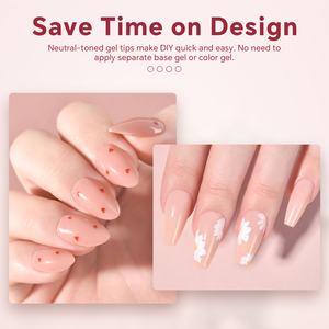 150 Uñas Postizas de Color Nude Neutro, de ABS, Removibles, de Gel Suave, Medianas, Cuadradas, Estilo Francés, para Salón - Product Image 4