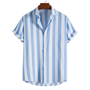 <span class=keywords><strong>Camisa</strong></span> <span class=keywords><strong>de</strong></span> <span class=keywords><strong>Hombre</strong></span> Casual <span class=keywords><strong>de</strong></span> Satén <span class=keywords><strong>de</strong></span> Poliéster, Delgada, <span class=keywords><strong>de</strong></span> <span class=keywords><strong>Manga</strong></span> <span class=keywords><strong>Corta</strong></span>, con Estampado a <span class=keywords><strong>Rayas</strong></span>, Estilo Clásico, Cuello Camisero, Tejida - Product Image 5