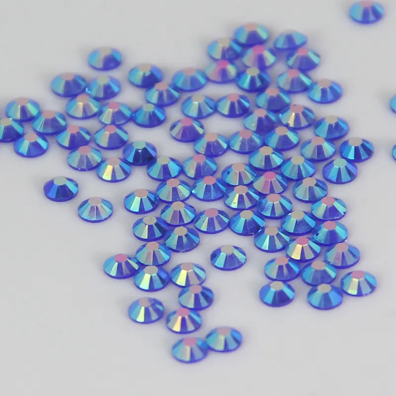 Amazing Nail Art Ideas 2022 Round Jelly Resin Shape Dots New Trends Nail Decor Glitter AB Blue Jelly Rhinestones