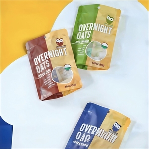 Sachet <span class=keywords><strong>d</strong></span>'emballage alimentaire plat personnalisé pour les produits petit-<span class=keywords><strong>d</strong></span>éjeuner aux amandes et aux baies, avec film souple imprimé en <span class=keywords><strong>couleur</strong></span> - Product Image 4