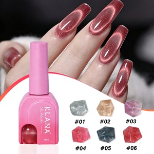 KLANA Offre Spéciale – Kit de 6 Gels UV pour Ongles 15ml – Gel Semi-Permanent Effet Œil de Chat Magnétique pour École, Salon et DIY - Product Image 1