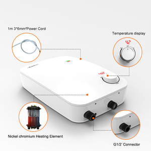 Chauffe-eau électrique instantané 8KW Fabricant chinois 220V LED bouton de contrôle continu utilisation multipoint pour Big House Hotel - Product Image 6
