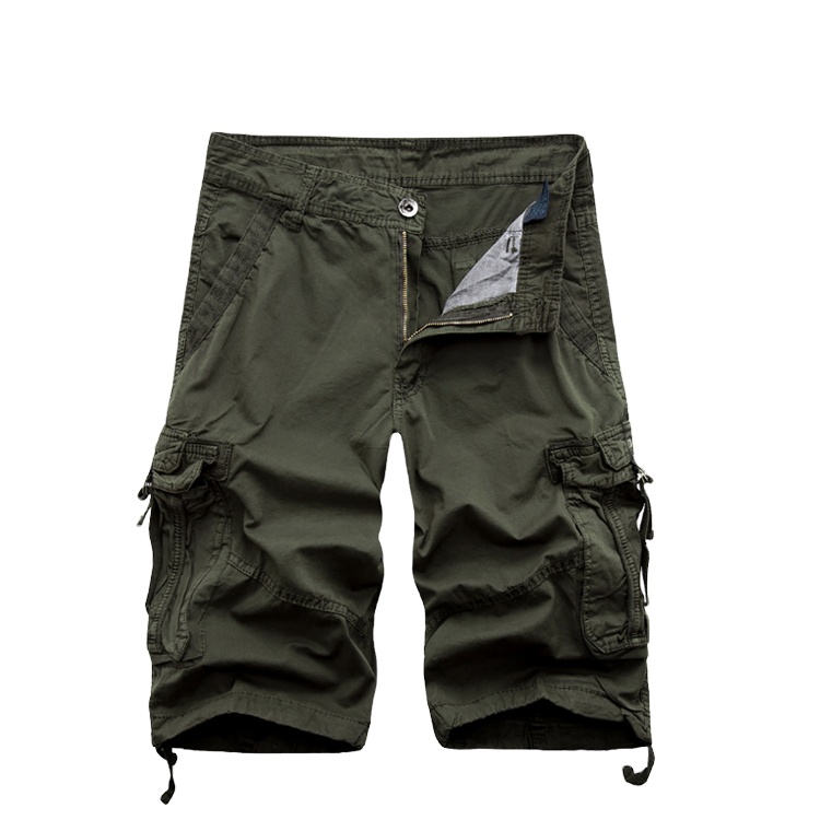 Cotton Cargo Short Pants - Summer Six Pockets Men's Shorts