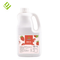 Pabrik Sumber Minuman Jus Rasa Stroberi Berkualitas Tinggi Harga Lebih Baik 2.5 kg untuk Bahan Baku Bubble Tea