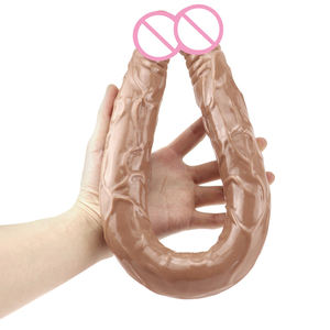 Mainan Seks Nyata Dua Kepala Silikon Wanita, Mainan Seks Masturbator Getaran Nyata Penis untuk Wanita - Product Image 4