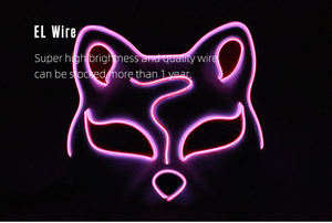 <span class=keywords><strong>Son</strong></span> Réactif Souriant Chat EL Fil Street Dance Rave Party Masque - Product Image 5