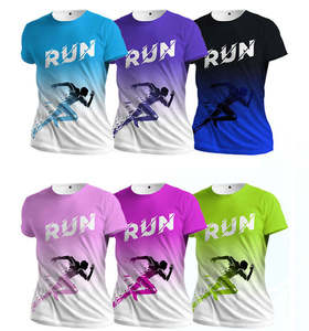 Camiseta para correr de secado rápido Joychuang con logotipo para hombres y mujeres camiseta de sublimación profesional deportiva de maratón personalizada - Product Image 5