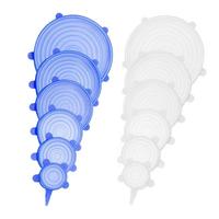 Set de couvercles extensibles en silicone, 6 pièces, couvre-couvercles flexibles, frais, pour nourriture utile