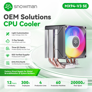 SNOWMAN ARGB 90MM CPU Cooler 4 Heat Pipes Copper Aluminum PWM CPU Cooling Radiator for Desktop Processor LGA1851 1700 AM5 AM4 - Product Image 2