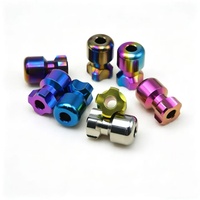 FOXTI Factory Custom Colorful Titanium Paracord Gr5 Grade Torpedo-shaped EDC Lanyard 5mm Hole PVD Coated Pendant Beads Knife
