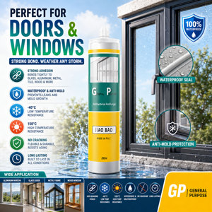 Sellador de Silicona Acética GP de Alemania, Misma Calidad que Wacker, para Puertas y Ventanas Exteriores, Construcción - Product Image 2