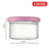 Vente en gros d'usine de pots en verre pour gelée de noix de coco, pots en verre transparent, pots en verre Mason, couvercle à vis en acier inoxydable