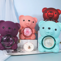 Boîtes d'affichage de bijoux de magasin de haute qualité avec fenêtre pour bijoux faits à la main romantique saint valentin ours en peluche Rose boîte-cadeau