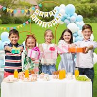 Kit de 3 supports d'arche en métal doré pour décorations de fête d'anniversaire, de remise de diplôme, de célébration de vacances, de cérémonie et d'arche de mariage