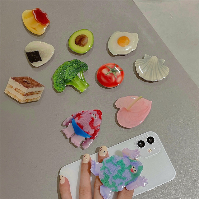 Custom Clear Acrylic Magnetic Phone Grip Stand Pop Socket Holder With Logo for Smartphones