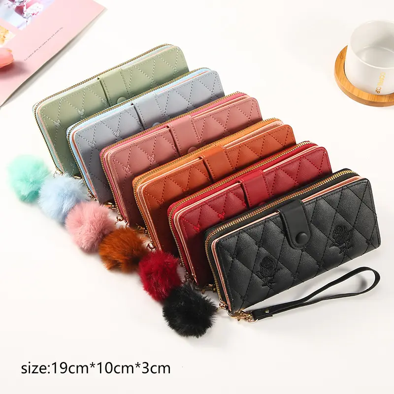 Large Capacity Long Phone Wallets For Women Fashionable Card Holder Wallet Ladies Purse Leather Wallet Women